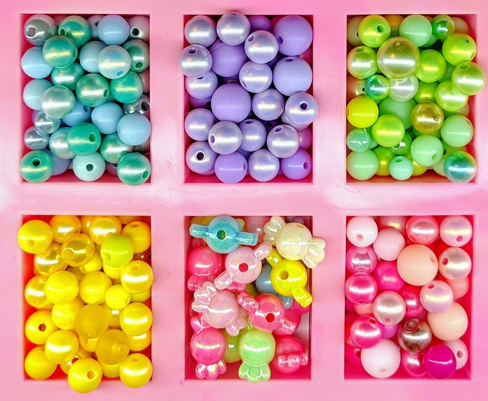 COLORFUL BRILLIANT CRAFT AND JEWELRY MAKING BEAD SAMPLER
